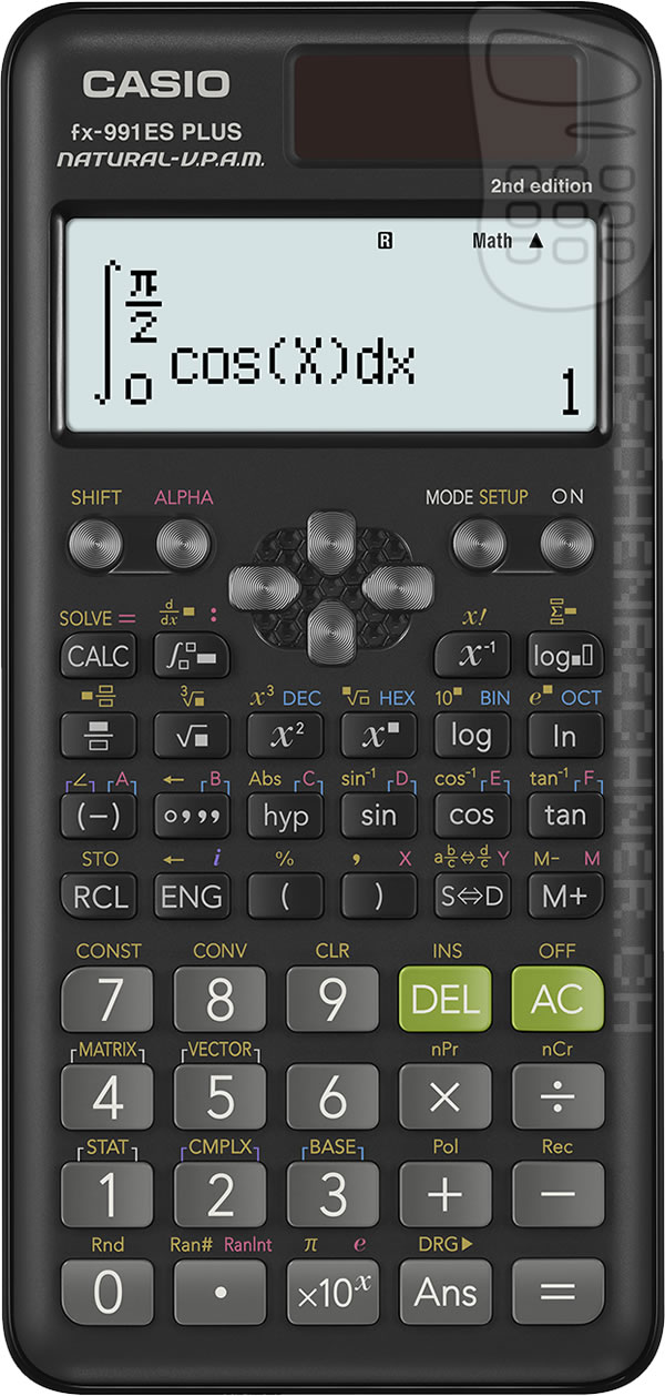 Photo de stock Détail d'une calculatrice scientifique programmable